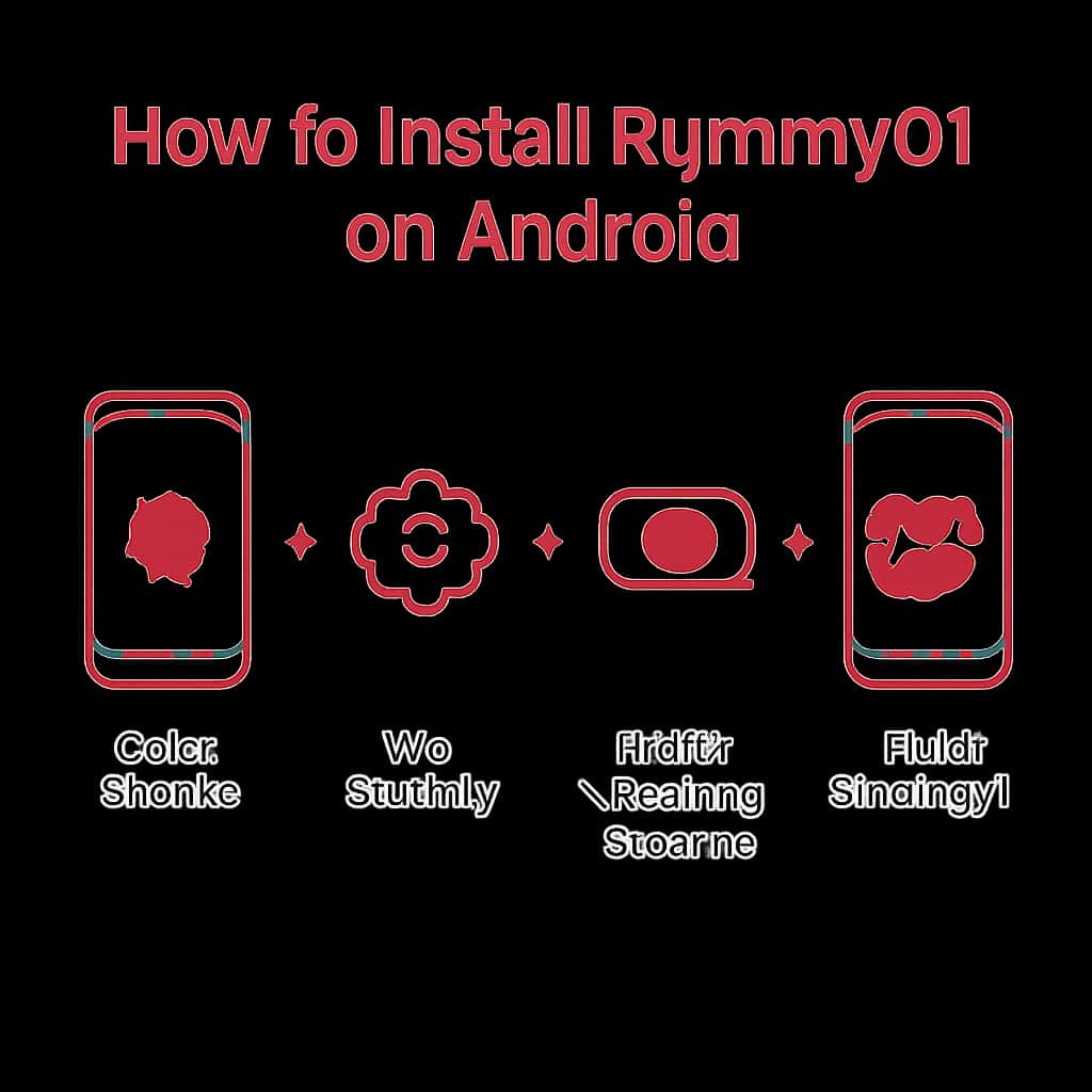 Illustration explaining the installation process for Rummy91.