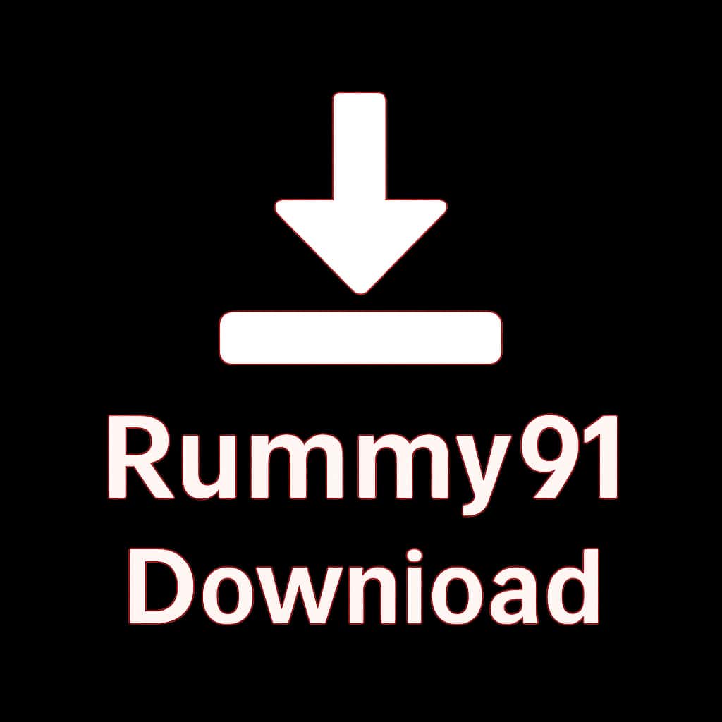 A minimalist badge representing Rummy91 Download.