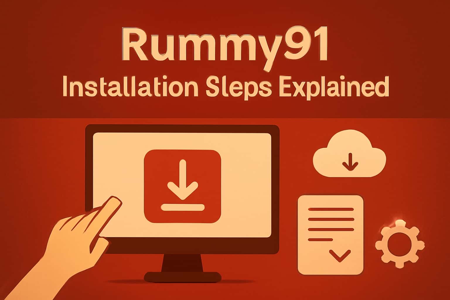 Informational graphic about Rummy91 installation steps.