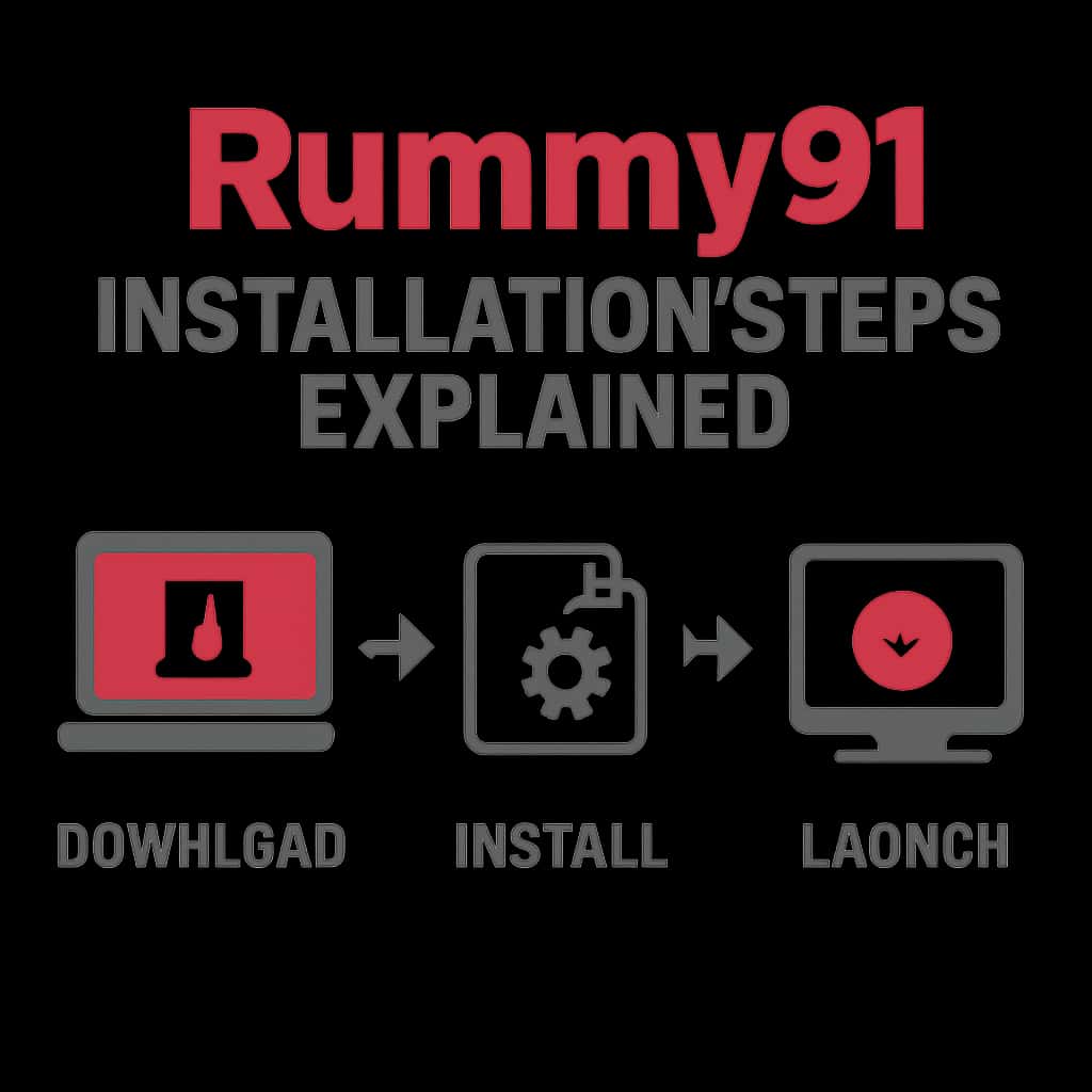 Diagram illustrating the Rummy91 installation process.