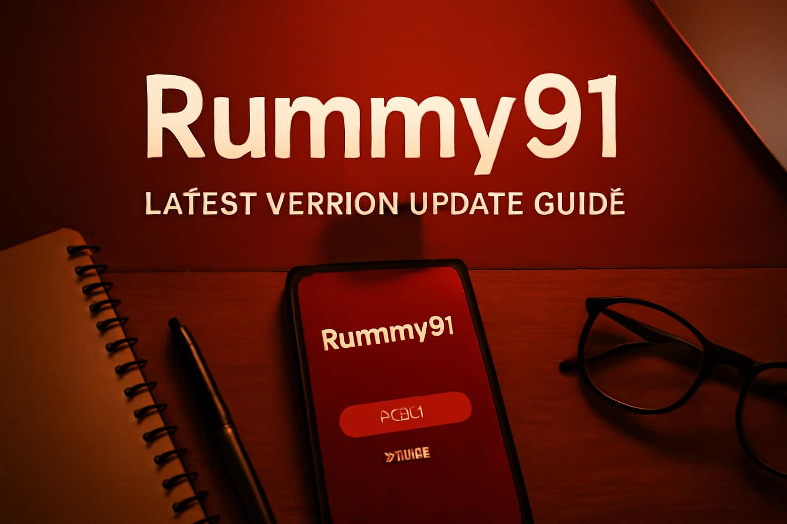 Visual representation of the Rummy91 Latest Version Update Guide with the title displayed clearly.